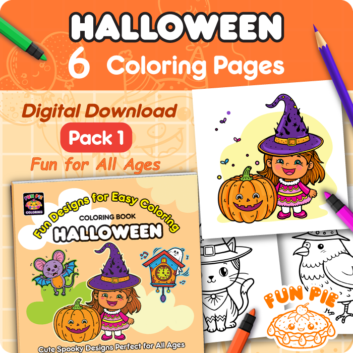 Halloween Coloring Pages - Pack 1