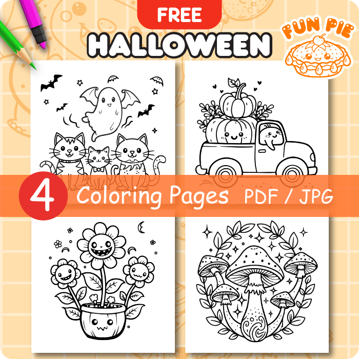 Free! Halloween Coloring Pages - Image 2