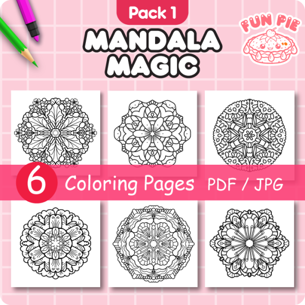 Mandala Coloring Pages - Pack 1 - Image 2