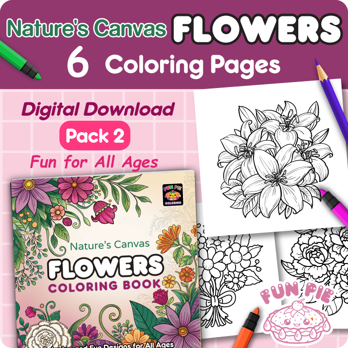 Flowers Coloring Pages - Pack 2