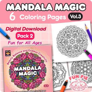 Mandala Coloring Pages, Vol.3 - Pack 2